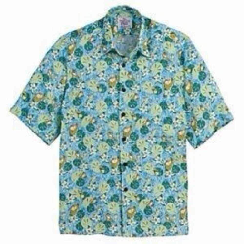 Vtg Disney Princess And The Frog Reyn Spooner Hawaiian Button Shirt RARE (M6)